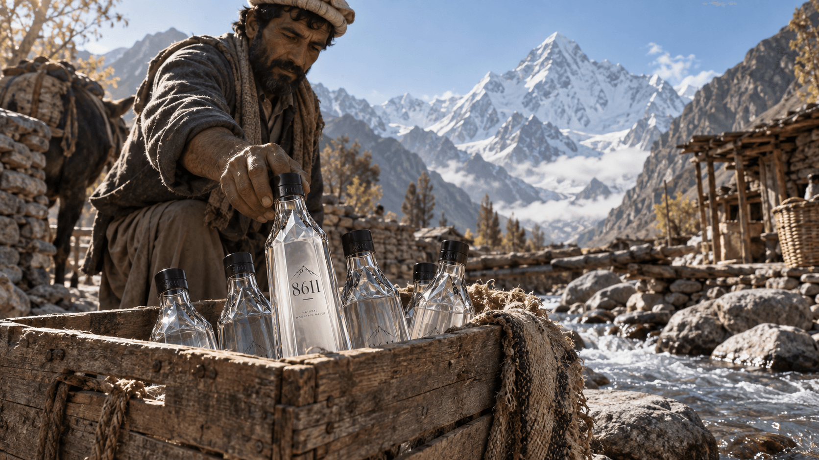 8611 crate above the Karakoram river